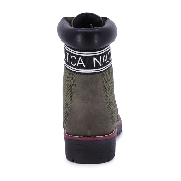 ⭐️ NAUTICA Womens Green Phoenix Round Toe Block Heel Lace-Up Hiking Boots 6 - Picture 2 of 12